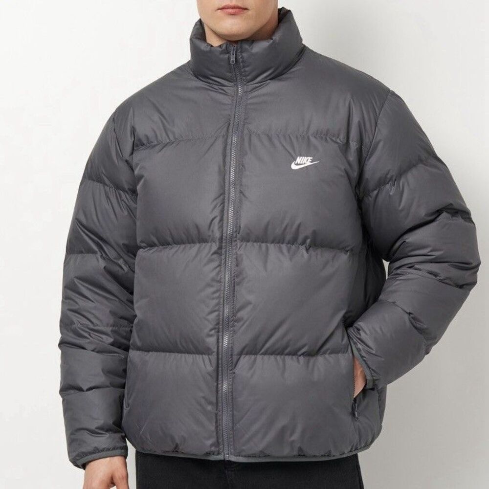 Nike Sportswear Men’s Size XL Grey 650 Down Club Heavyweight Puffer Jacket